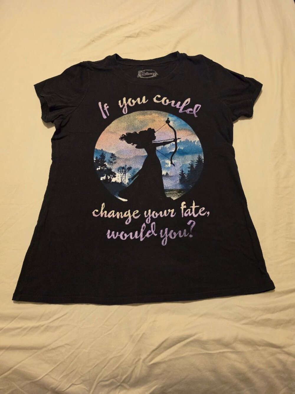 Disney Merida Brave “Change Your Fate” Graphic Tee, Women’s XL